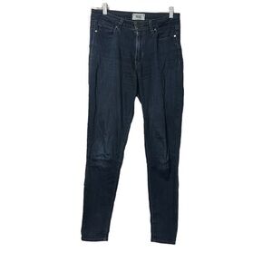 PAIGE Hoxton Ultra Skinny Jeans Size 28 Dark Blue Wash Stretchy Rayon Denim